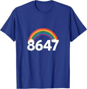 8647 Rainbow T-Shirt - T-Shirt | Royal