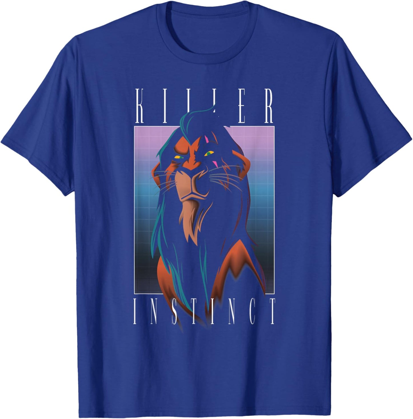 Disney Villains Killer Instinct Scar Retro Distressed Poster T-Shirt - T-Shirt | Royal