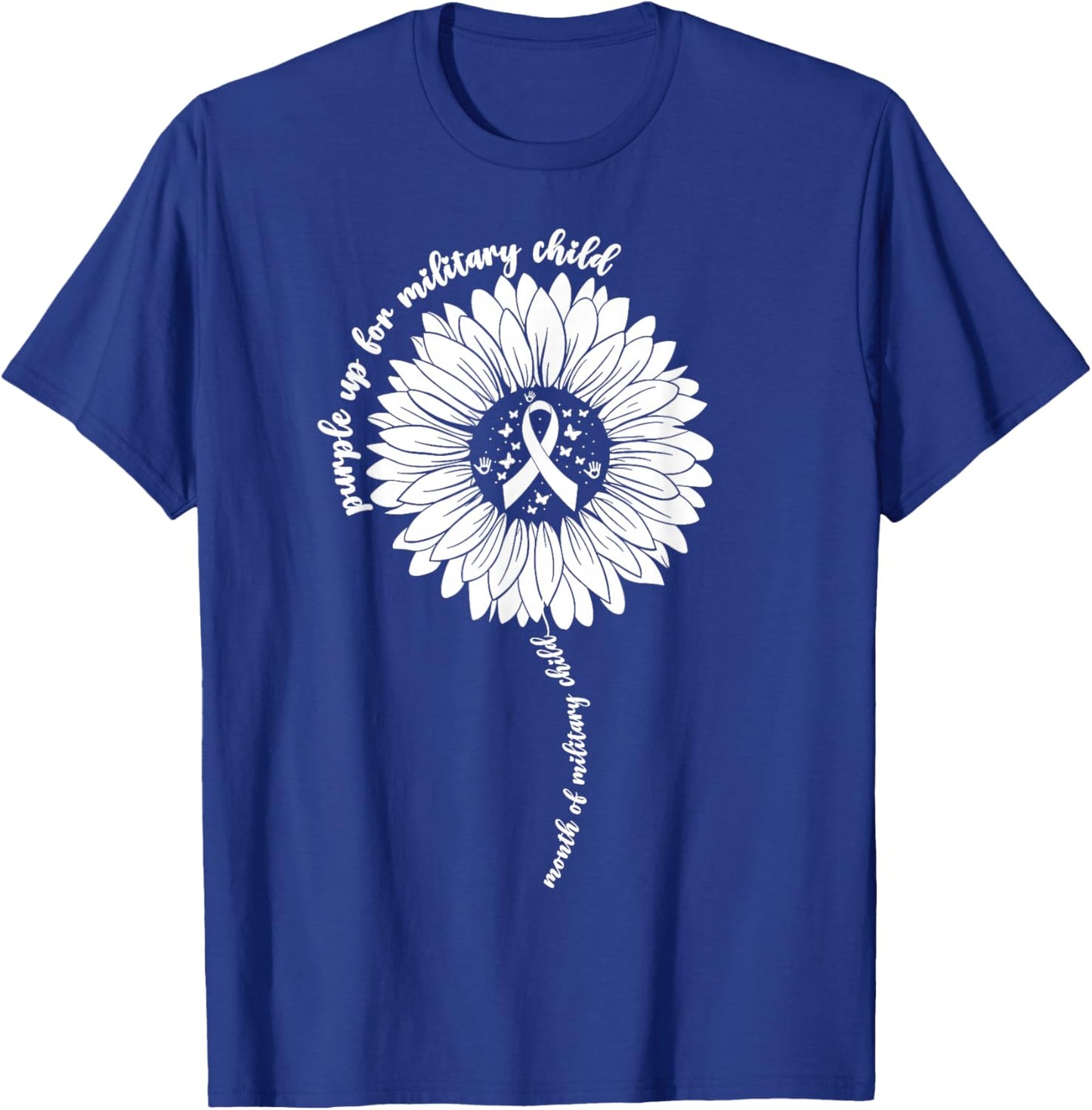 Purple Up for Military Child Kids Month Of Military Child T-Shirt - T-Shirt | Royal