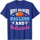 Busy Raising Ballers And Ballerinas Football Mother's Day T-Shirt - T-Shirt | Royal