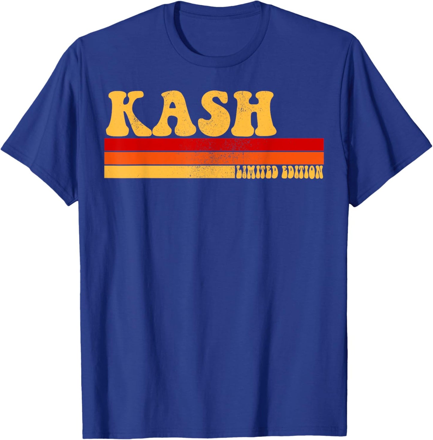 AmaStyle Co. KASH Name Personalized Idea Men Retro Vintage KASH , Small, Black T-Shirt - T-Shirt | Royal