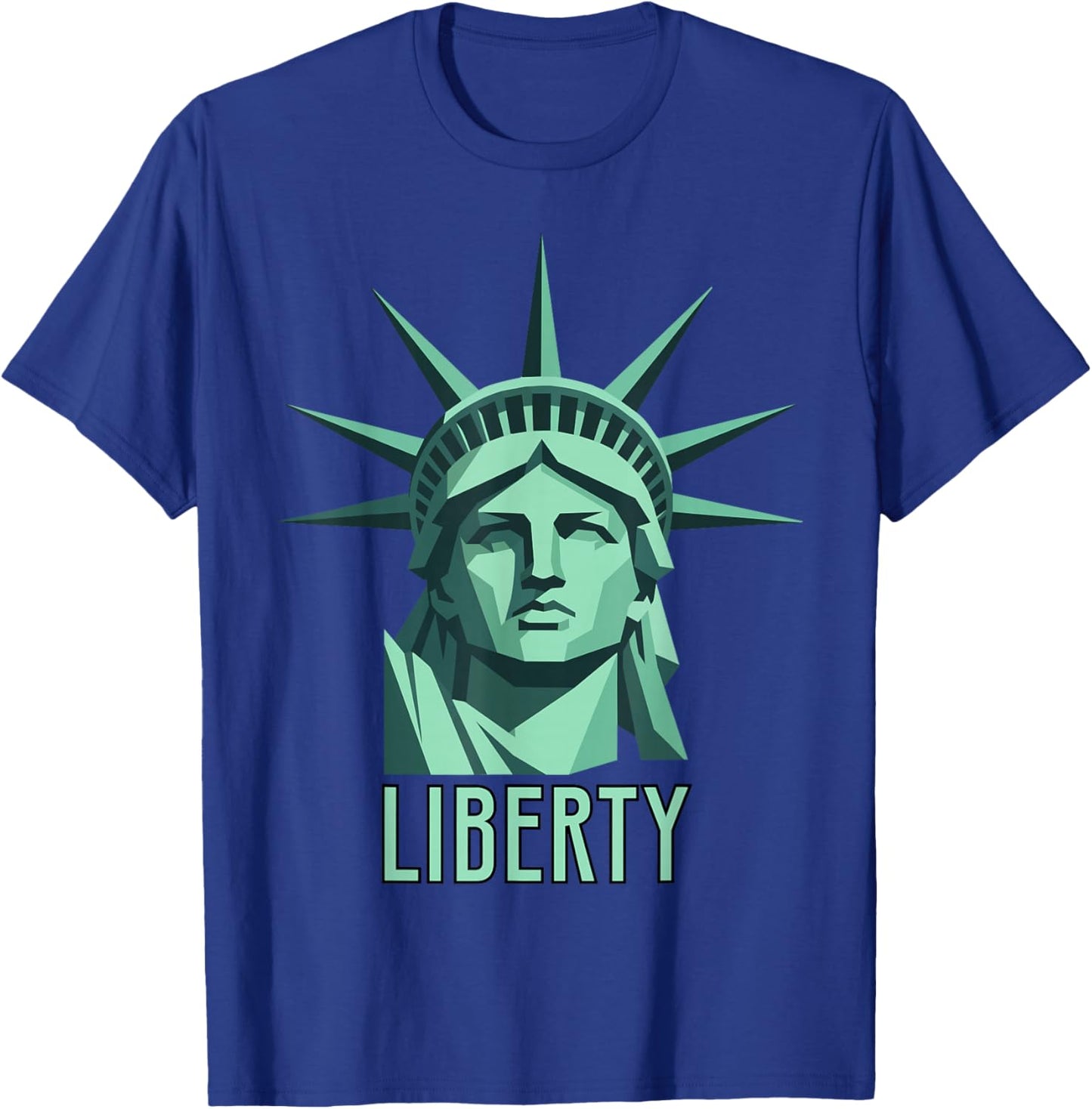 Patriotic Statue of Liberty 250 Years Anniversary of America T-Shirt - T-Shirt | Royal