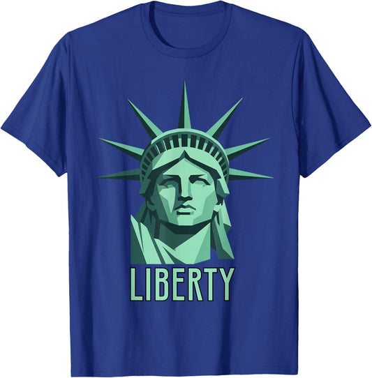 Patriotic Statue of Liberty 250 Years Anniversary of America T-Shirt - T-Shirt | Royal