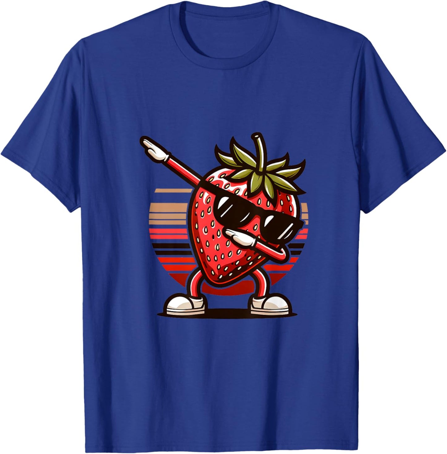 Funny Dab Strawberry Dancing Dabbing Fruit Meme T-Shirt - T-Shirt | Royal