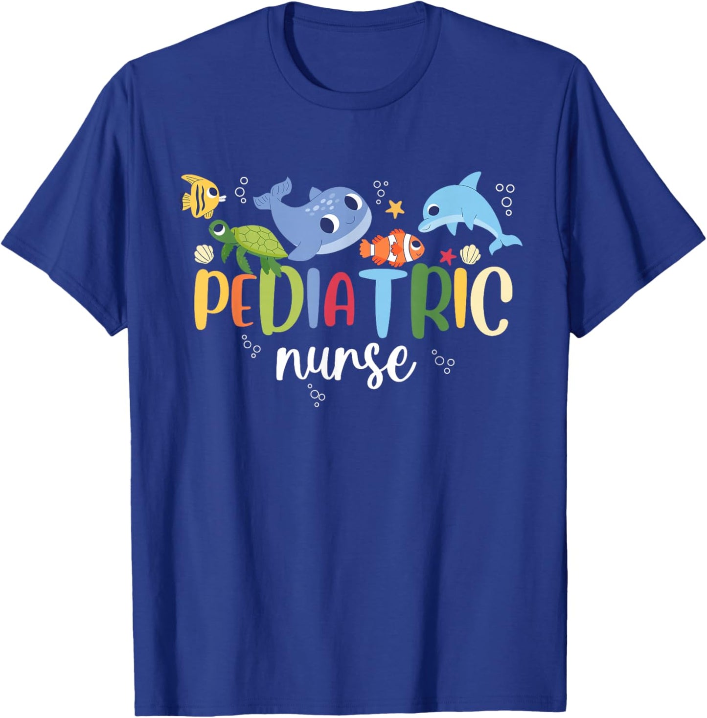 Pediatric Nurse PEDS Ocean Sea Appreciation Pediatric T-Shirt - T-Shirt | Royal