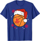 NBA Houston Rockets Christmas Santa Hat Ball T-Shirt - T-Shirt | Royal