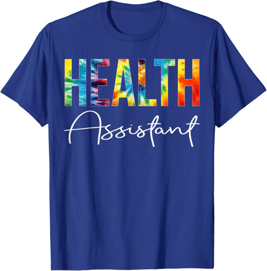 Health Assistant Tie Dye Back to School For Work T-Shirt - T-Shirt | Royal