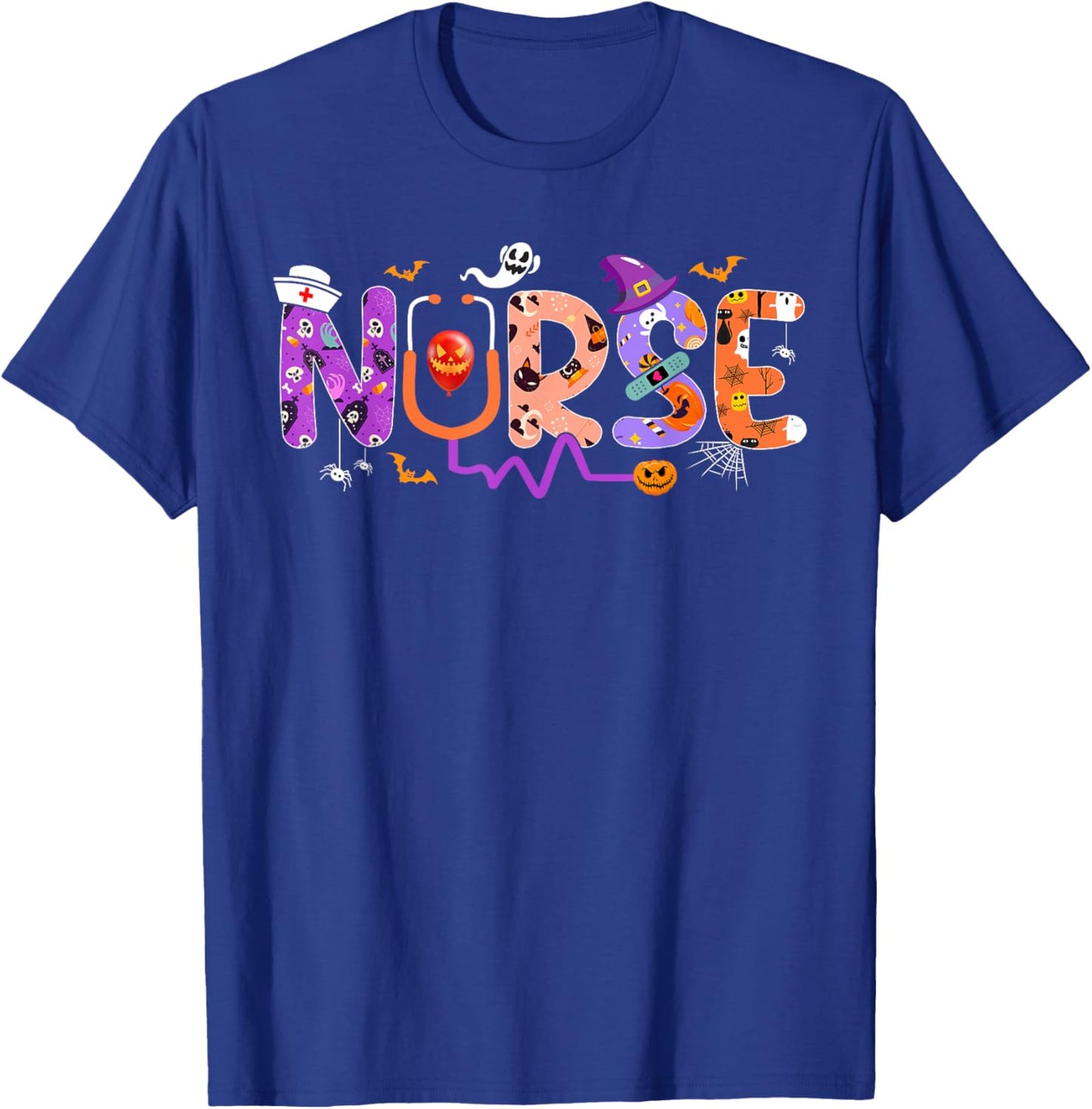 Nurse Boo Shirts Boo Crew Nurse Halloween Ghost T-Shirt - T-Shirt | Royal