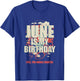 June Is My Birthday Yes The Whole Month Japanese Aesthetic T-Shirt - T-Shirt | Royal