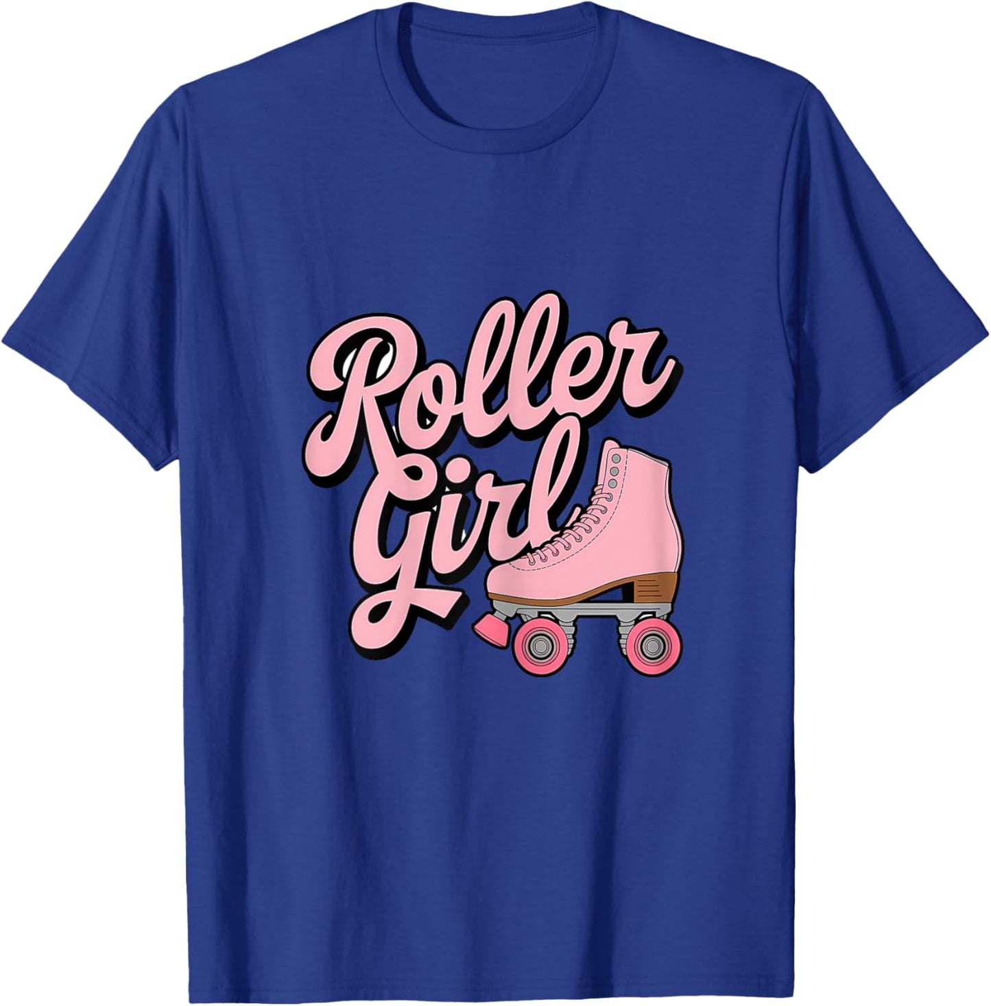 Roller Girl Skater 80's Roller Skates 70s 90s Roller Skating T-Shirt - T-Shirt | Royal