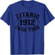 Titanic Swim Team Co. Titanic Lover Fun , Grey, Small, -Adults, Short Sleeve, Classic Fit, Polyester 100% T-Shirt - T-Shirt | Royal