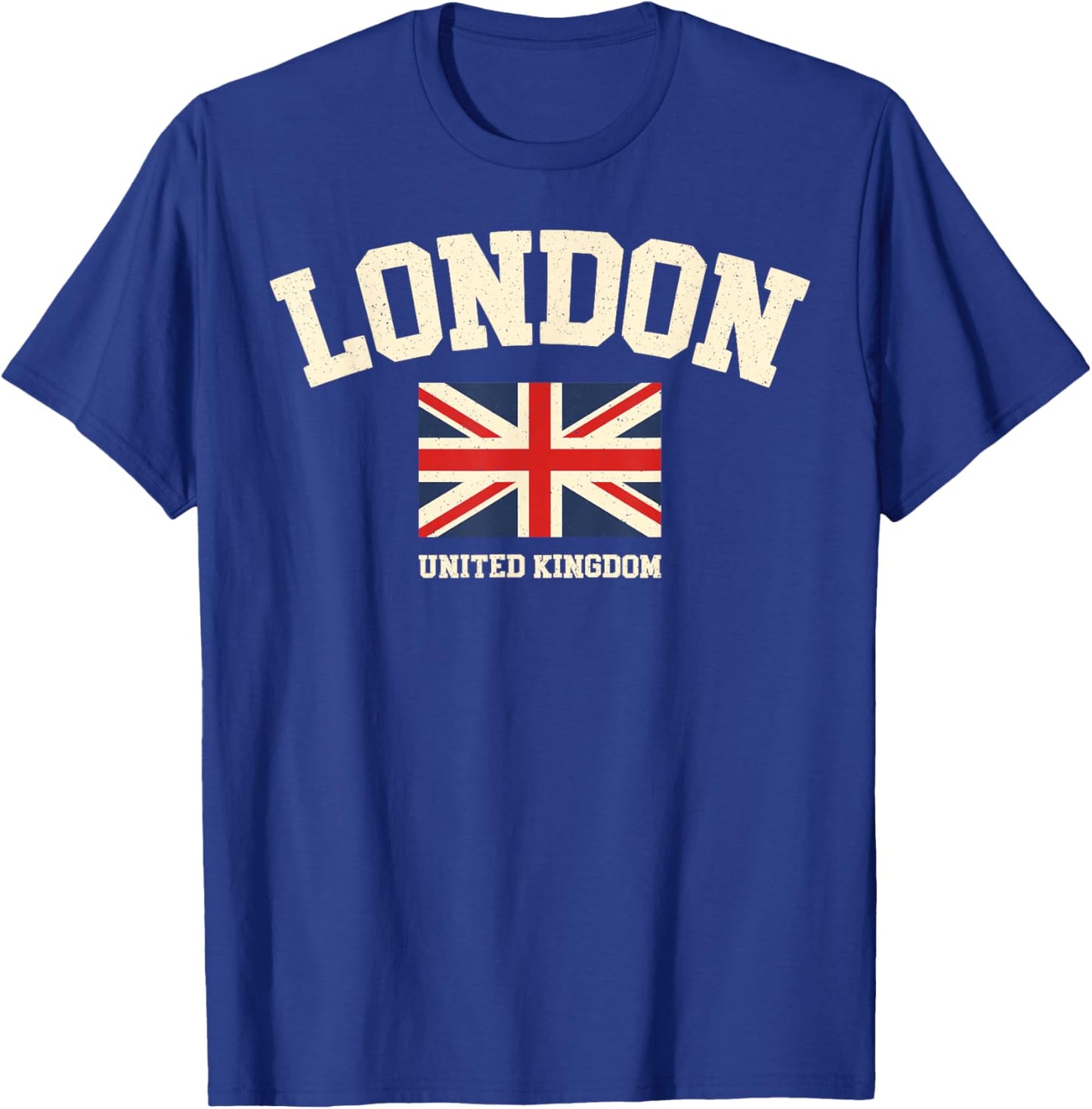 Vintage London England United Kingdom Souvenir Retro Graphic T-Shirt - T-Shirt | Royal