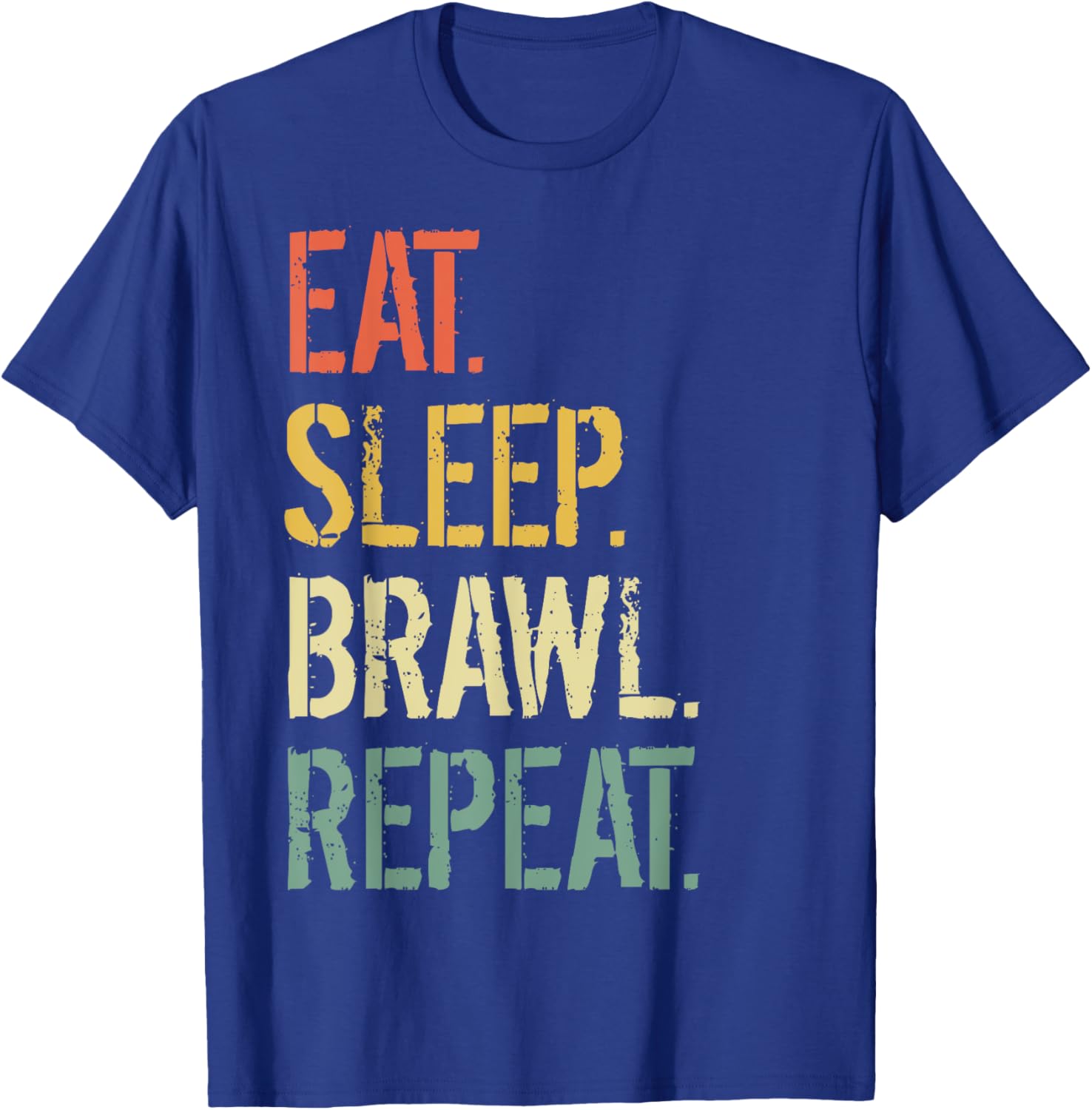 Eat Sleep Brawl Repeat Stars Funny Video Gamer Gaming T-Shirt - T-Shirt | Royal