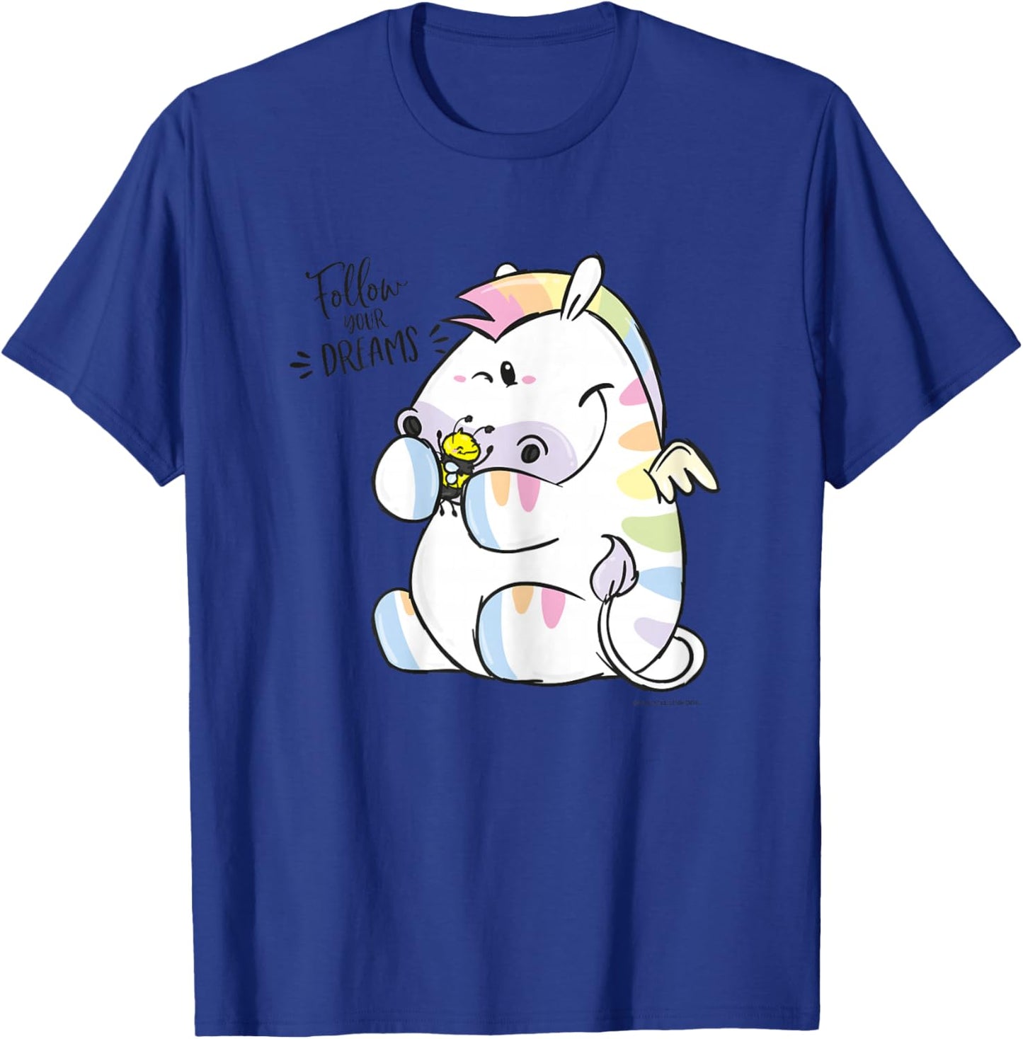 Pummeleinhorn - Follow Your Dreams Love Fun T-Shirt - T-Shirt | Royal