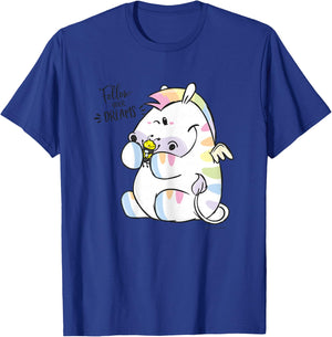 Pummeleinhorn - Follow Your Dreams Love Fun T-Shirt - T-Shirt | Royal