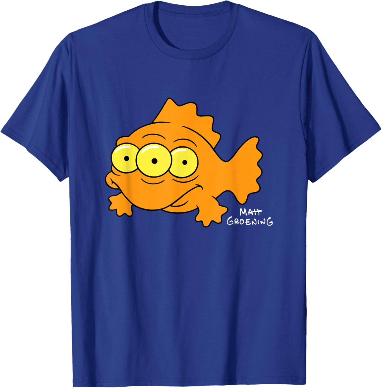 The Simpsons Blinky Three-Eyed Nuclear Fish Center Icon T-Shirt - T-Shirt | Royal