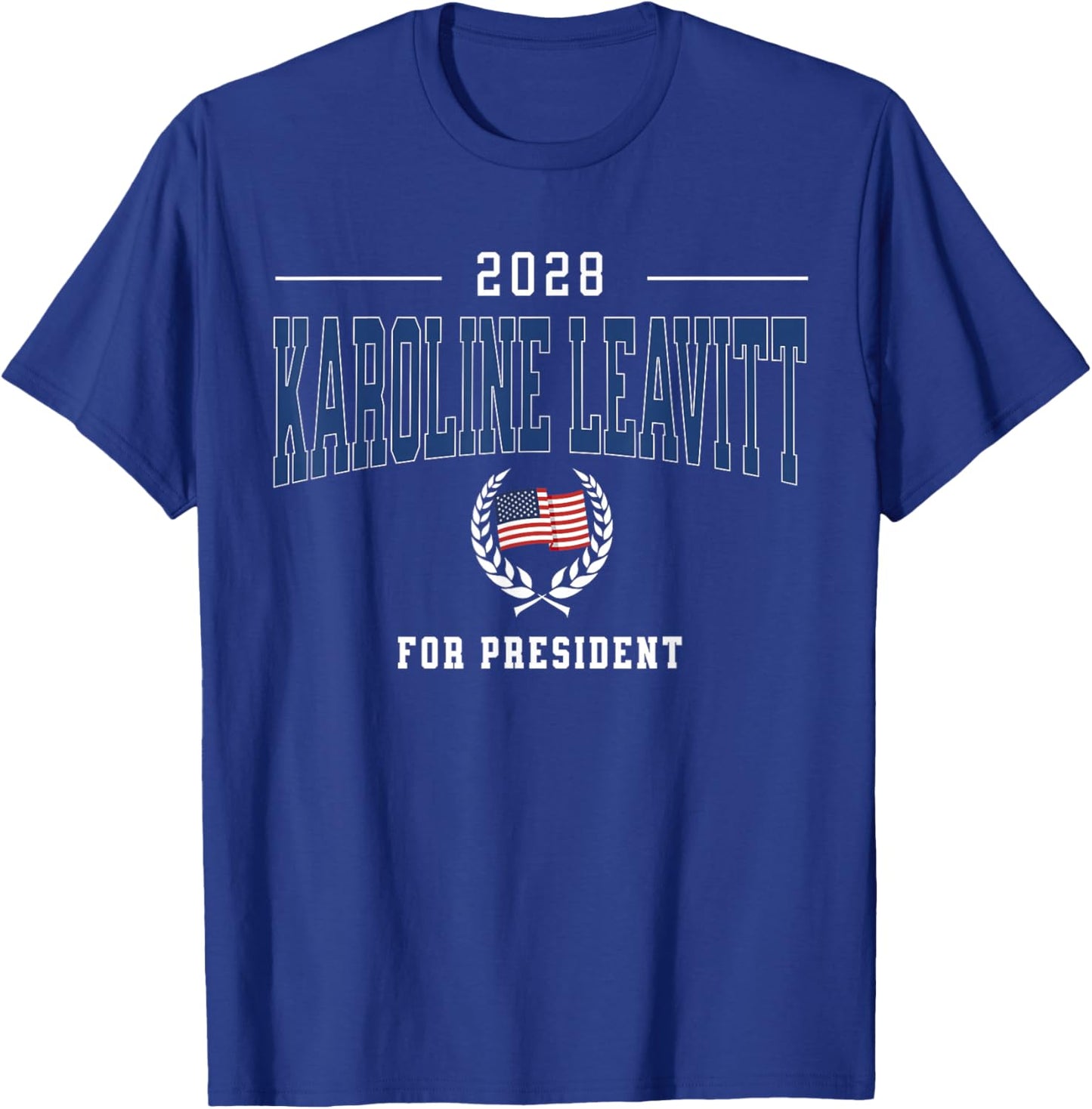 Karoline Leavitt 2028 for President Republican US Flag T-Shirt - T-Shirt | Royal