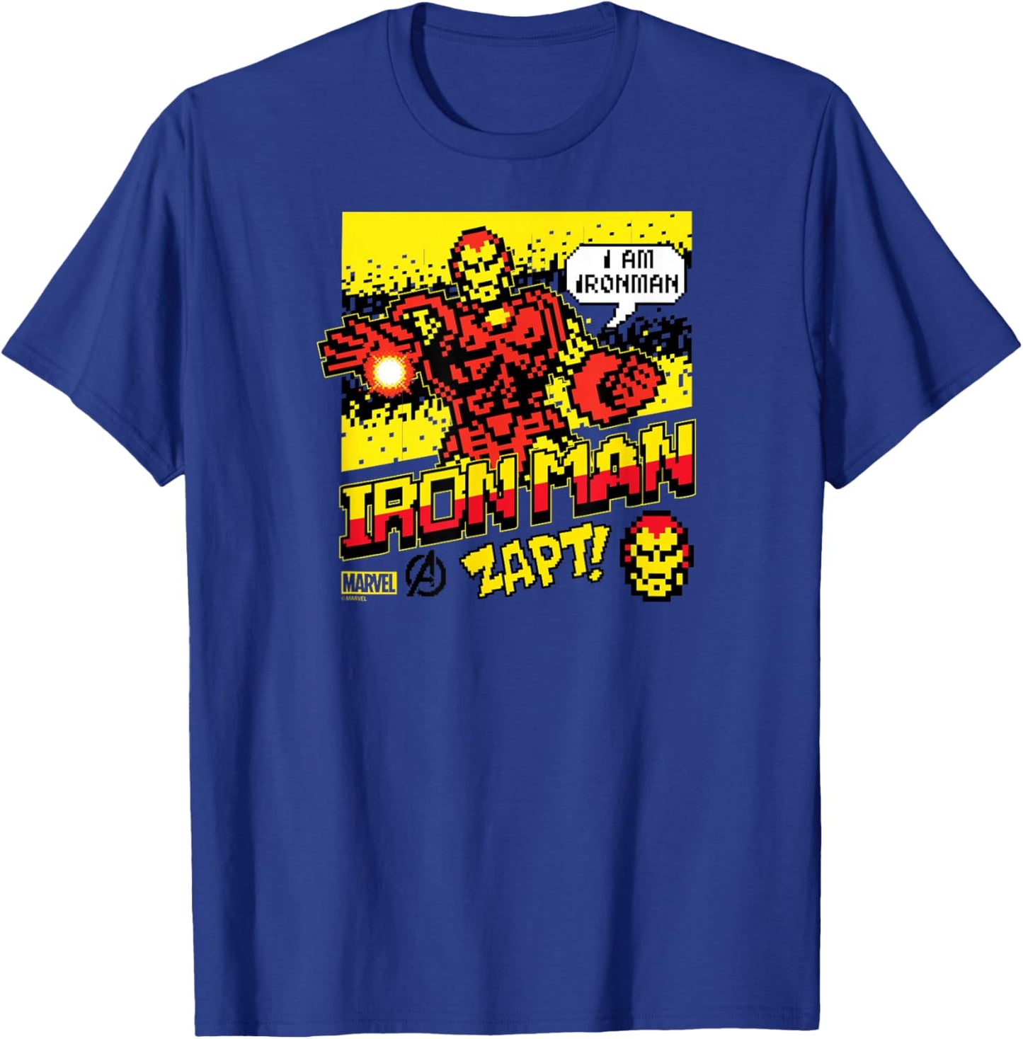 Iron Man - 8-Bit T-Shirt - T-Shirt | Royal