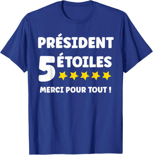 President 5 Star Thank You for All Humor Departure President T-Shirt - T-Shirt | Royal