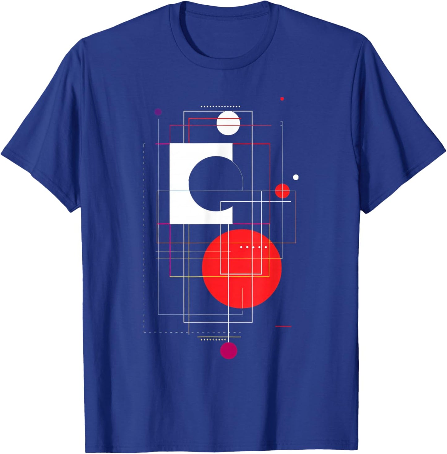 Geometric Black, White, and Red Abstract T-Shirt - T-Shirt | Royal