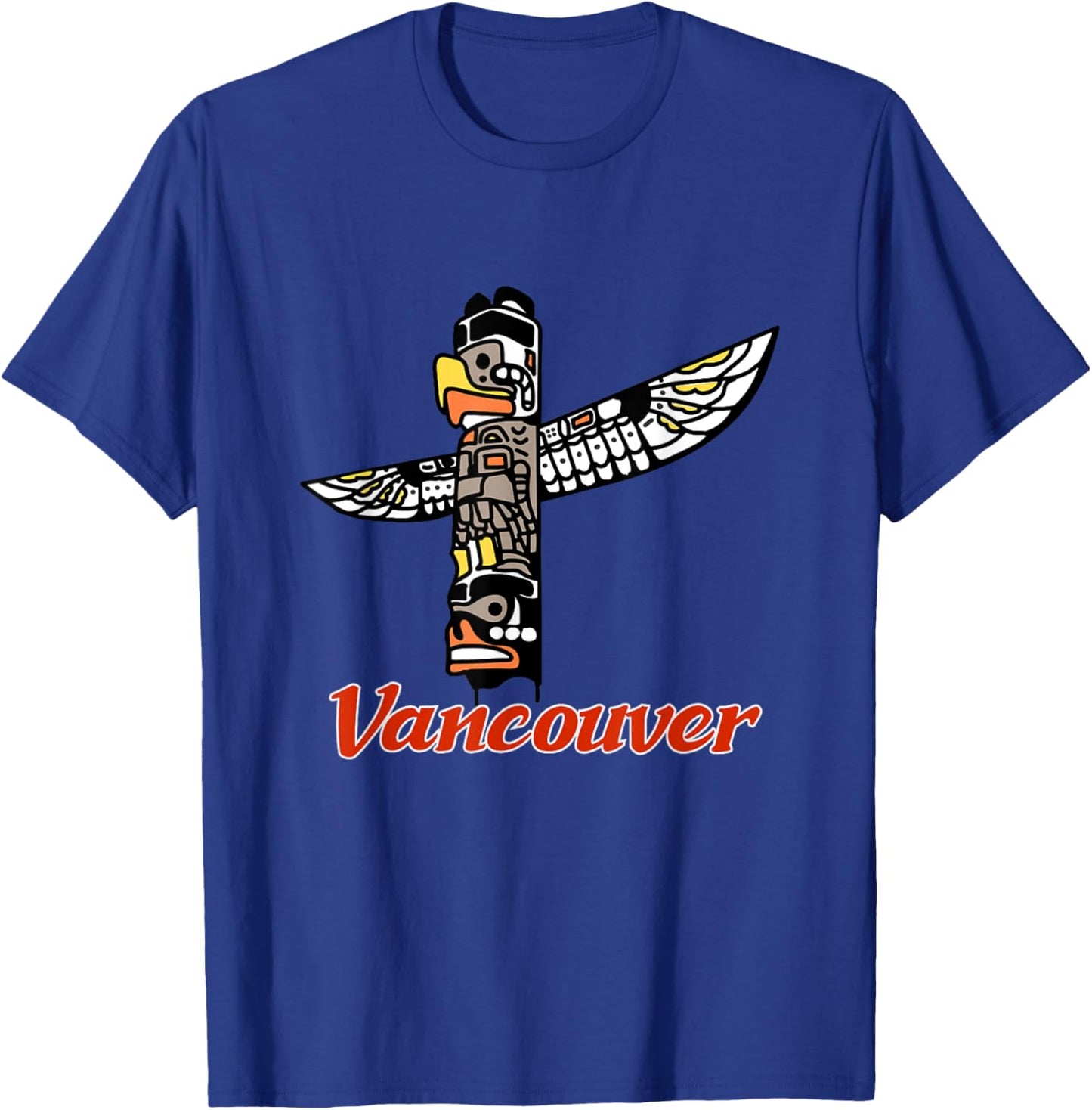 British Columbia Totem Pole Vancouver Canada Stanley Park T-Shirt - T-Shirt | Royal