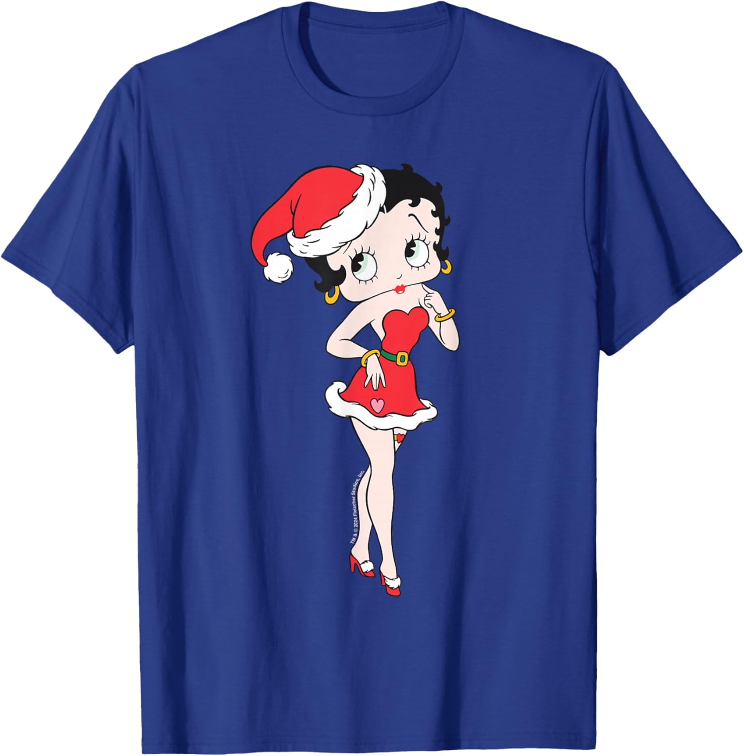 Betty Boop Christmas Pin Up T-Shirt - T-Shirt | Royal