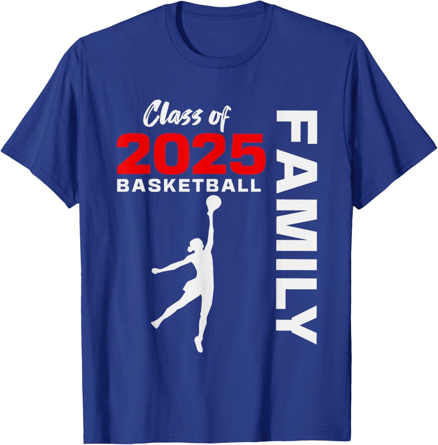 Basketball Senior Matching Class of 2025 Senior Basketball T-Shirt - T-Shirt | Royal