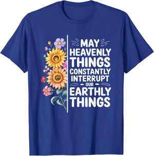 CharlIan Minds - Heavenly Things Interrupt Earthly -Adults Black Short Sleeve T-Shirt - T-Shirt | Royal