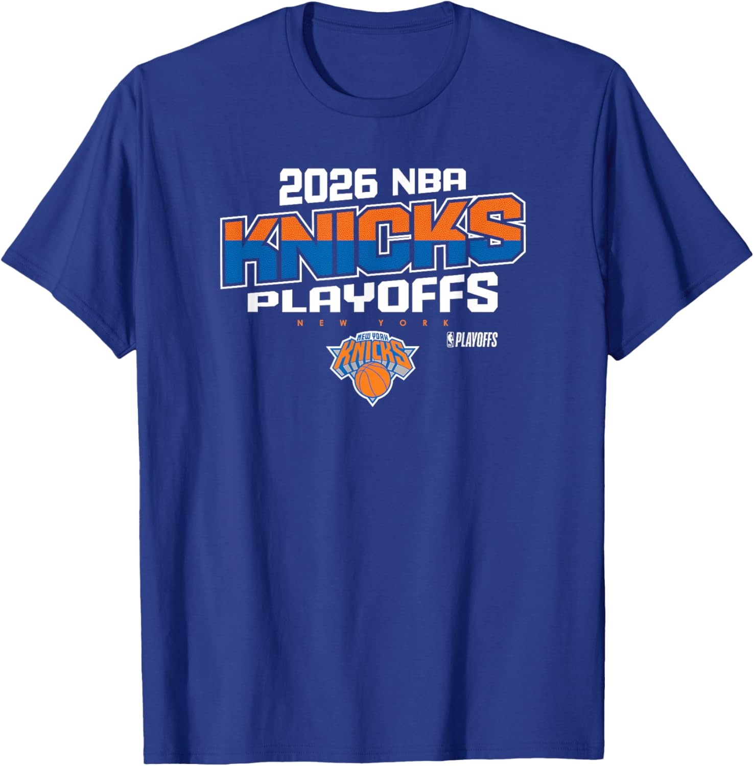 NBA Official 2026 Playoffs New York Knicks Next Level T-Shirt - T-Shirt | Royal