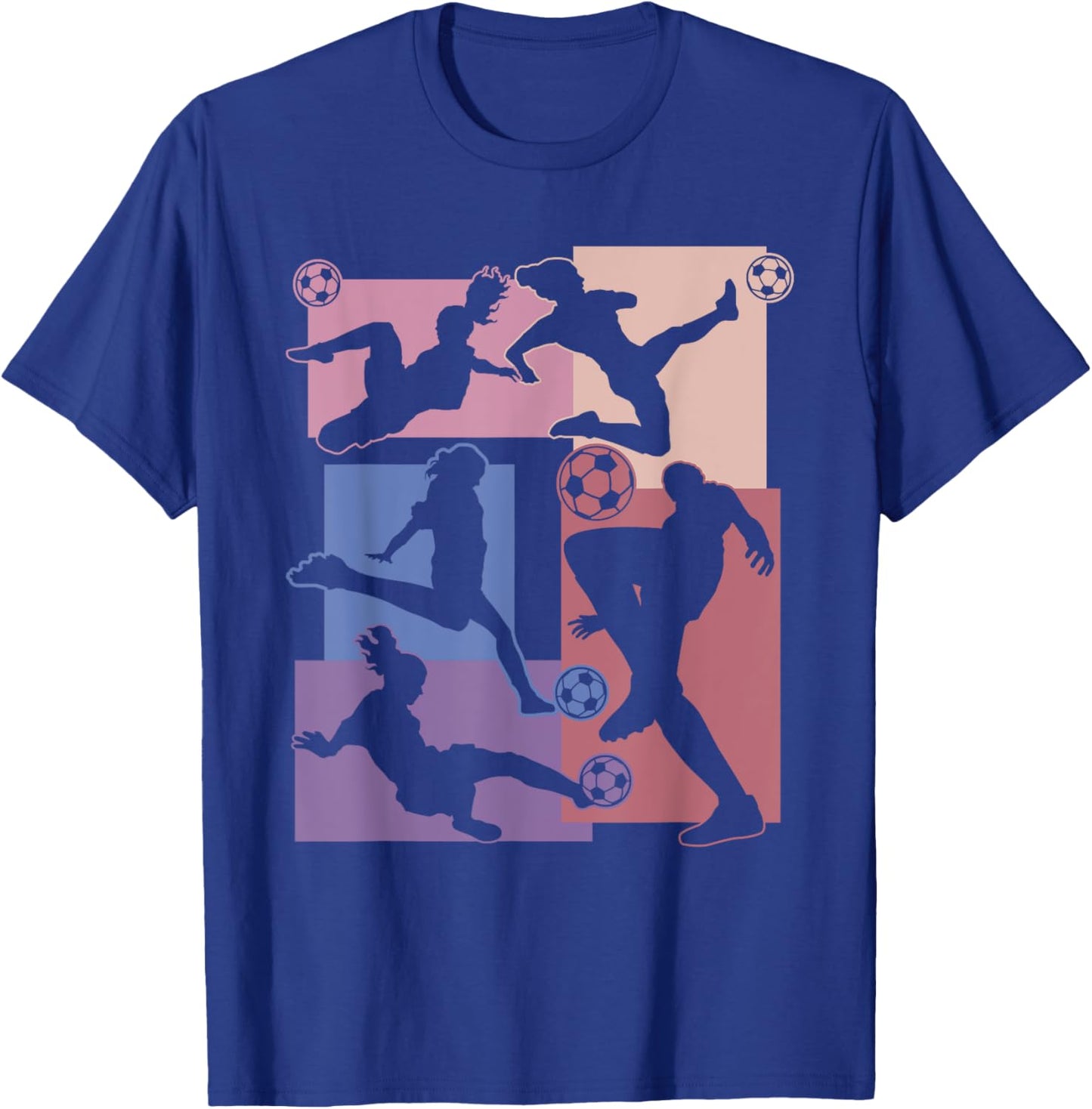 Funny Soccer Player Ball Vintage Soccer Lover Girls Soccer T-Shirt - T-Shirt | Royal