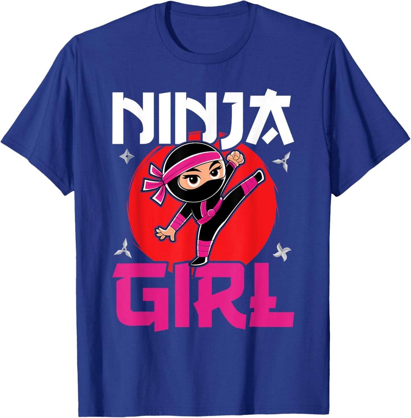 Cute Ninja Fighter Costume Ninja Girl T-Shirt - T-Shirt | Royal