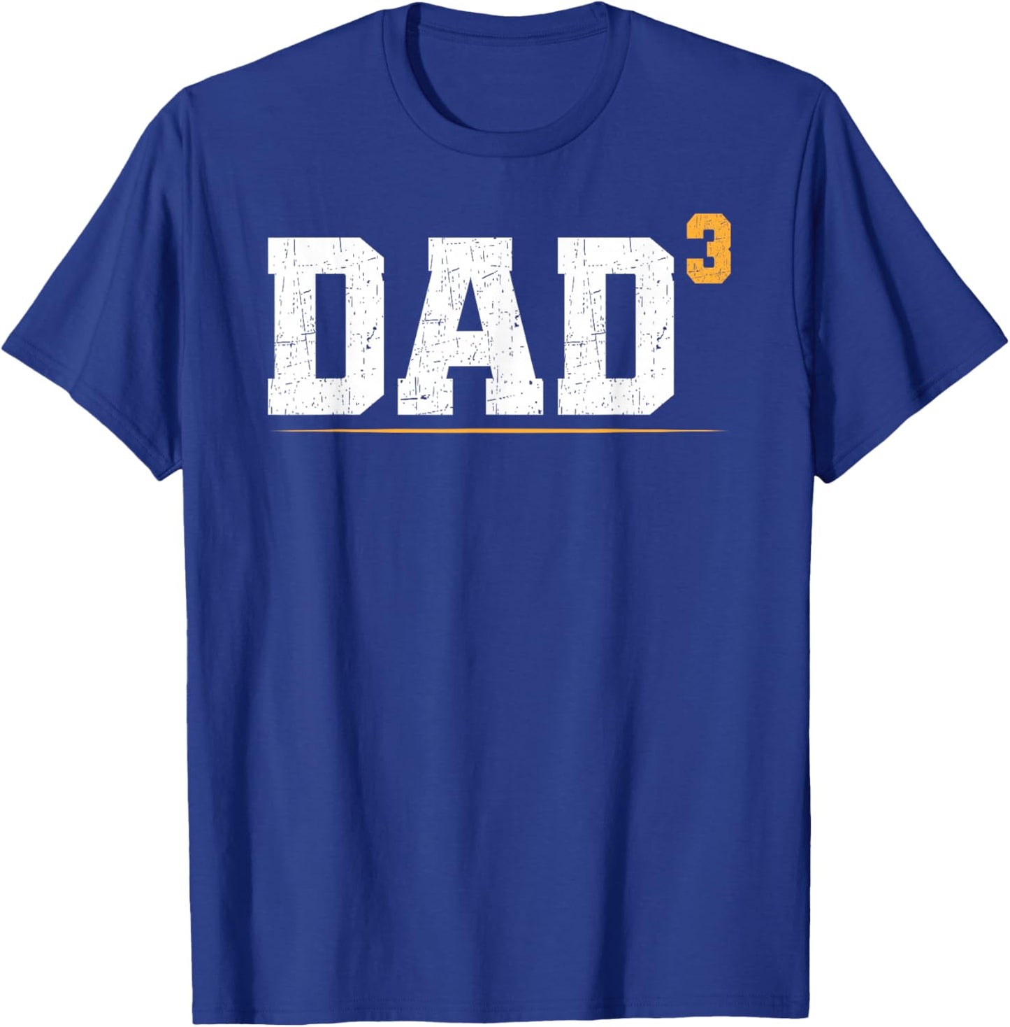 Dad of Three Triplet Dad of 3 Proud Father of Three T-Shirt - T-Shirt | Royal