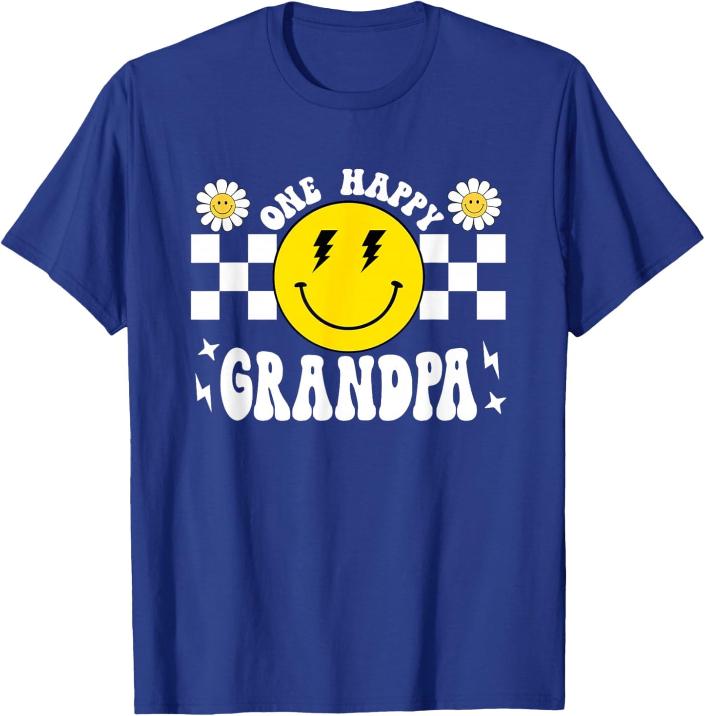 One Happy Dude Grandpa 1st Birthday Family Matching T-Shirt - T-Shirt | Royal