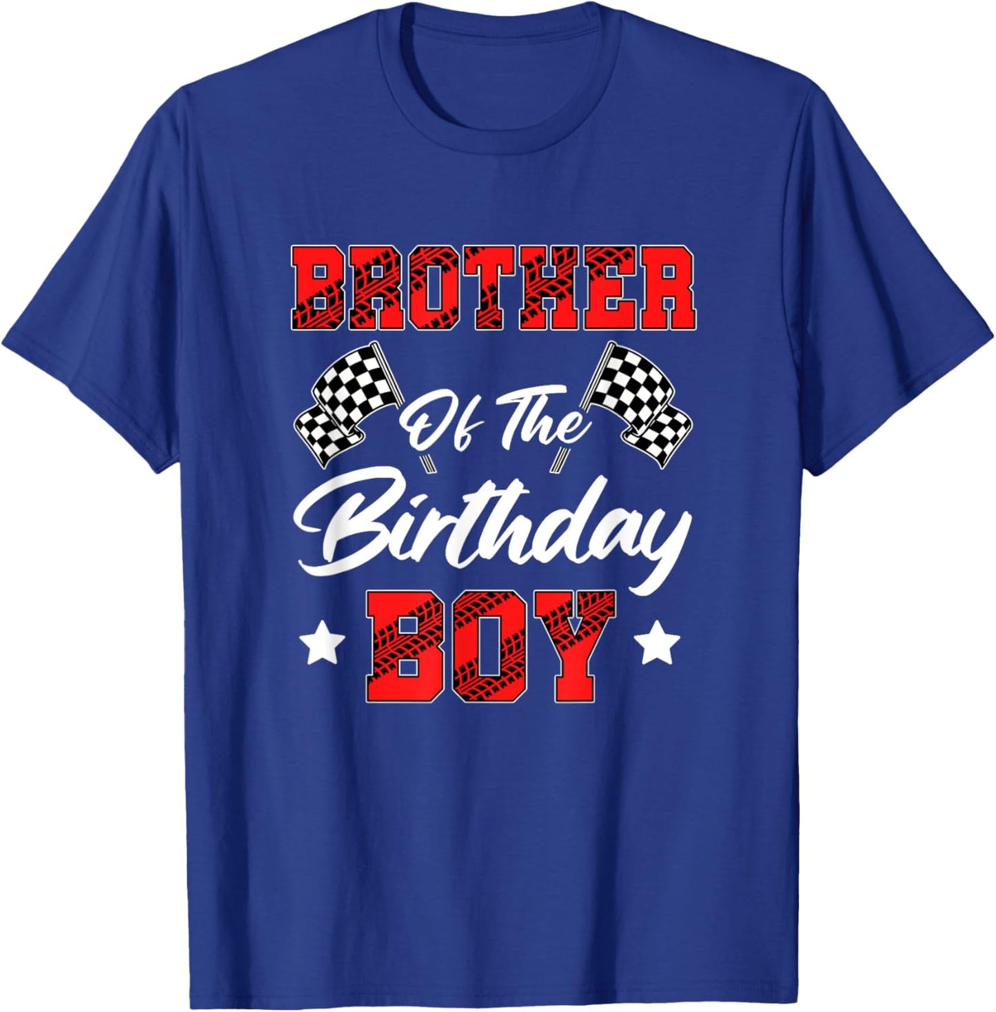Race Car Brother Of The Birthday Boy Racing Family Pit Crew T-Shirt - T-Shirt | Royal
