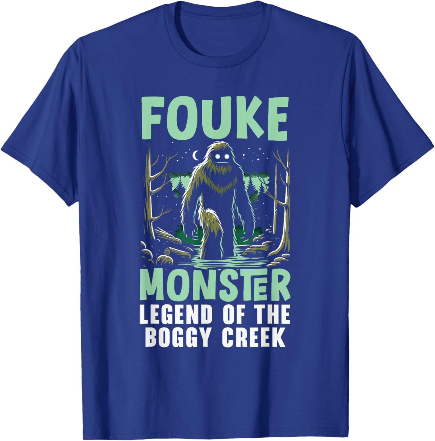 Fouke Monster Southern Sasquatch Cryptozoology Cryptid T-Shirt - T-Shirt | Royal