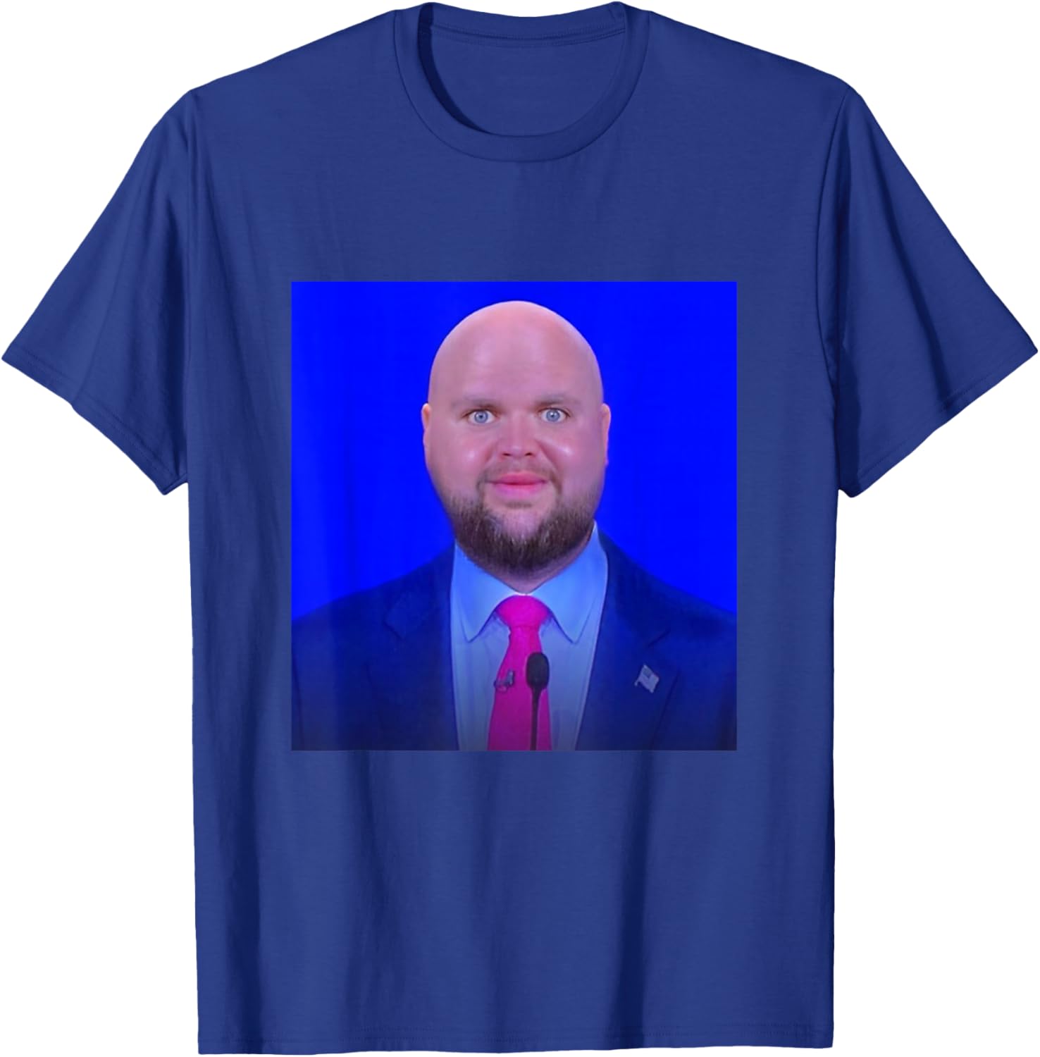 Funny JD Vance Bald Head Vice President Face Meme T-Shirt - T-Shirt | Royal