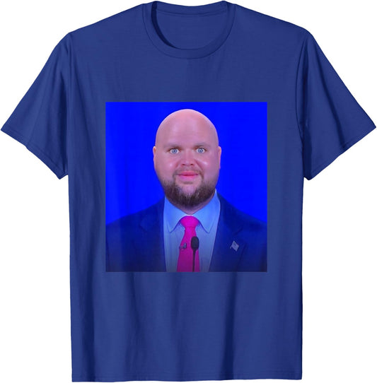 Funny JD Vance Bald Head Vice President Face Meme T-Shirt - T-Shirt | Royal