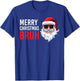 Merry Christmas Bruh Meme Funny Saying for Brother Boys Men T-Shirt - T-Shirt | Royal