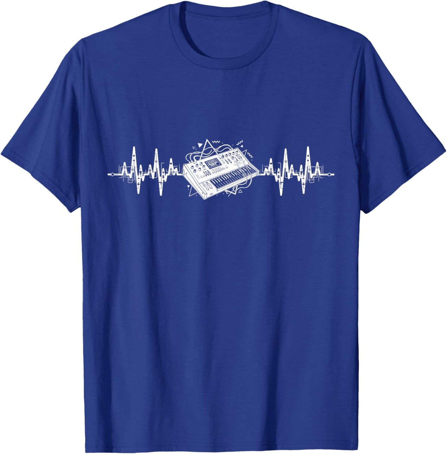 Synth-pop New-Wave-Music Dark-Wave Heartbeat Synthesizer T-Shirt - T-Shirt | Royal