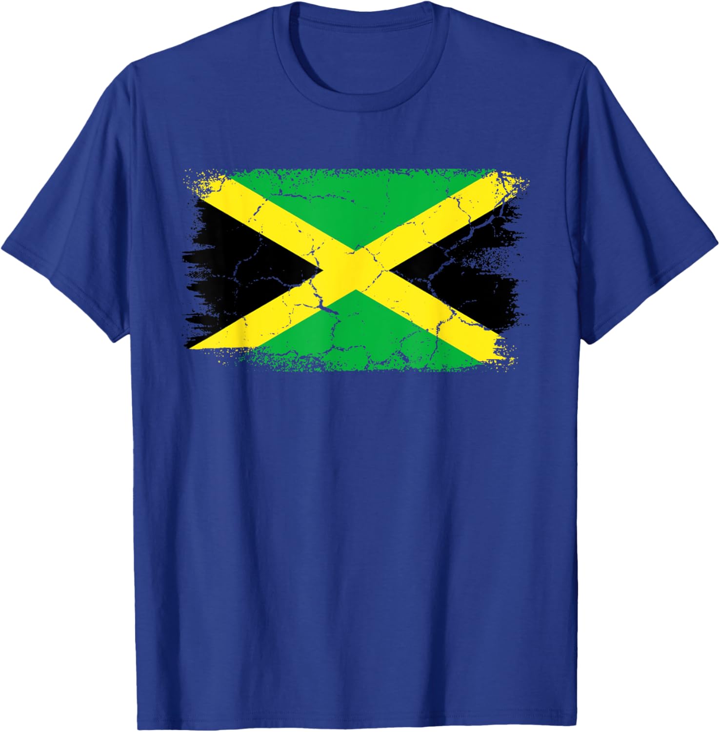 Retro Vintage Jamaican Flag Distress Jamaica T-Shirt - T-Shirt | Royal