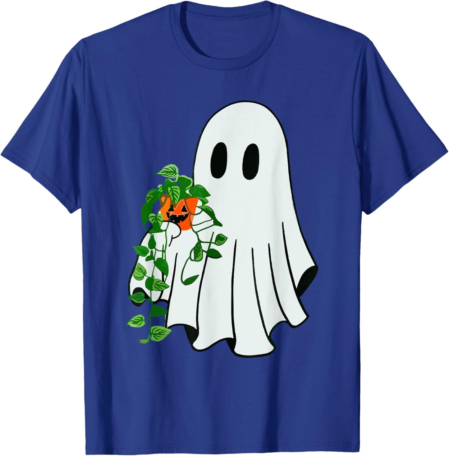 Cute Ghost Plant Lady Halloween Ghost Gardening Grandma Mom T-Shirt - T-Shirt | Royal