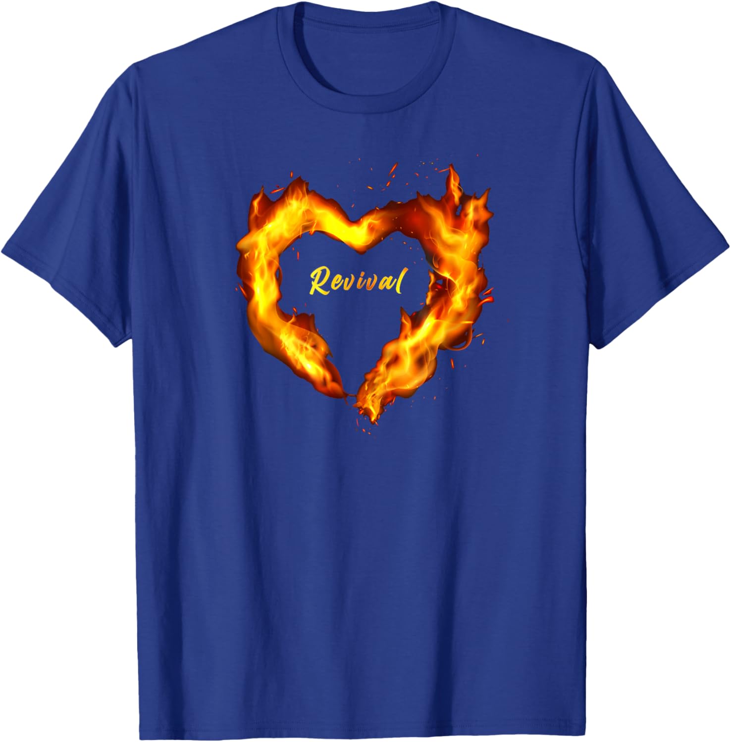 Christian Faith Revival Fire – Born-Again Believer Graphic T-Shirt - T-Shirt | Royal