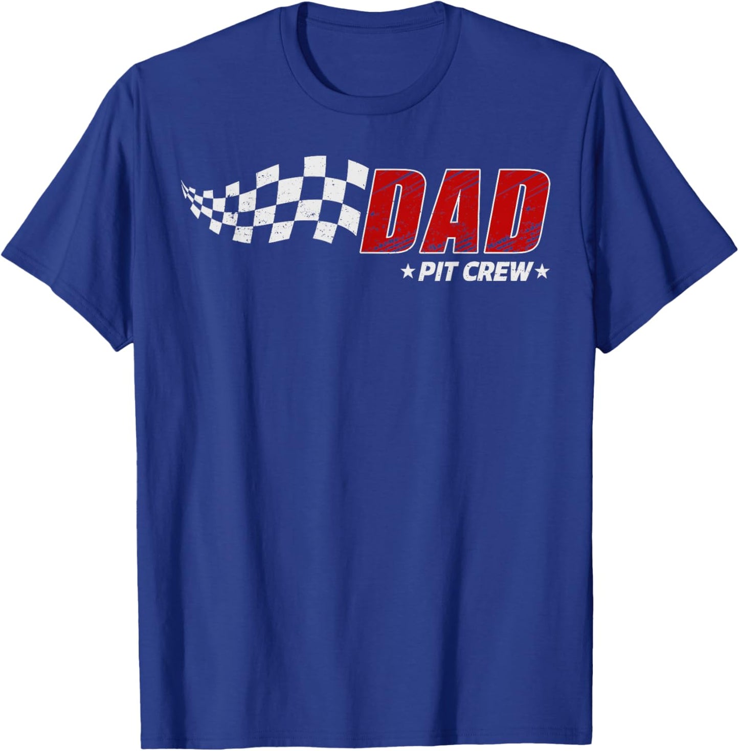Dad Pit Crew Race Car Birthday Family Matching Pit Crew T-Shirt - T-Shirt | Royal