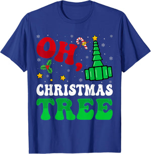 Oh Christmas Tree Xmas Lights RT Respiratory Therapist T-Shirt - T-Shirt | Royal