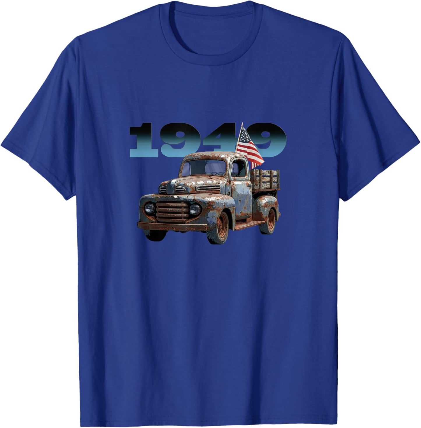 Old Rusted 1949 Pickup Truck, Vintage Pick Up, Classic Truck T-Shirt - T-Shirt | Royal