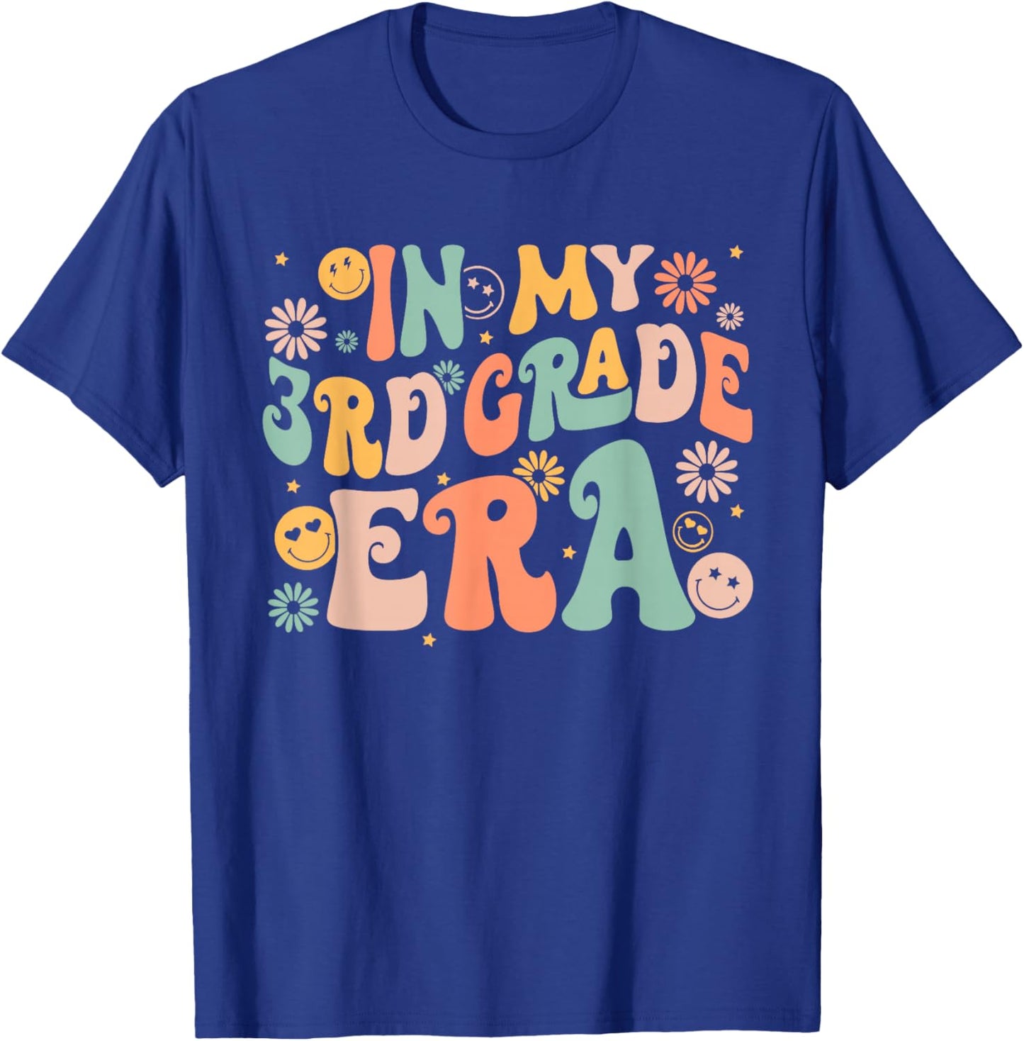 In My Third Grade Era Retro 3rd Grade Back to School T-Shirt - T-Shirt | Royal