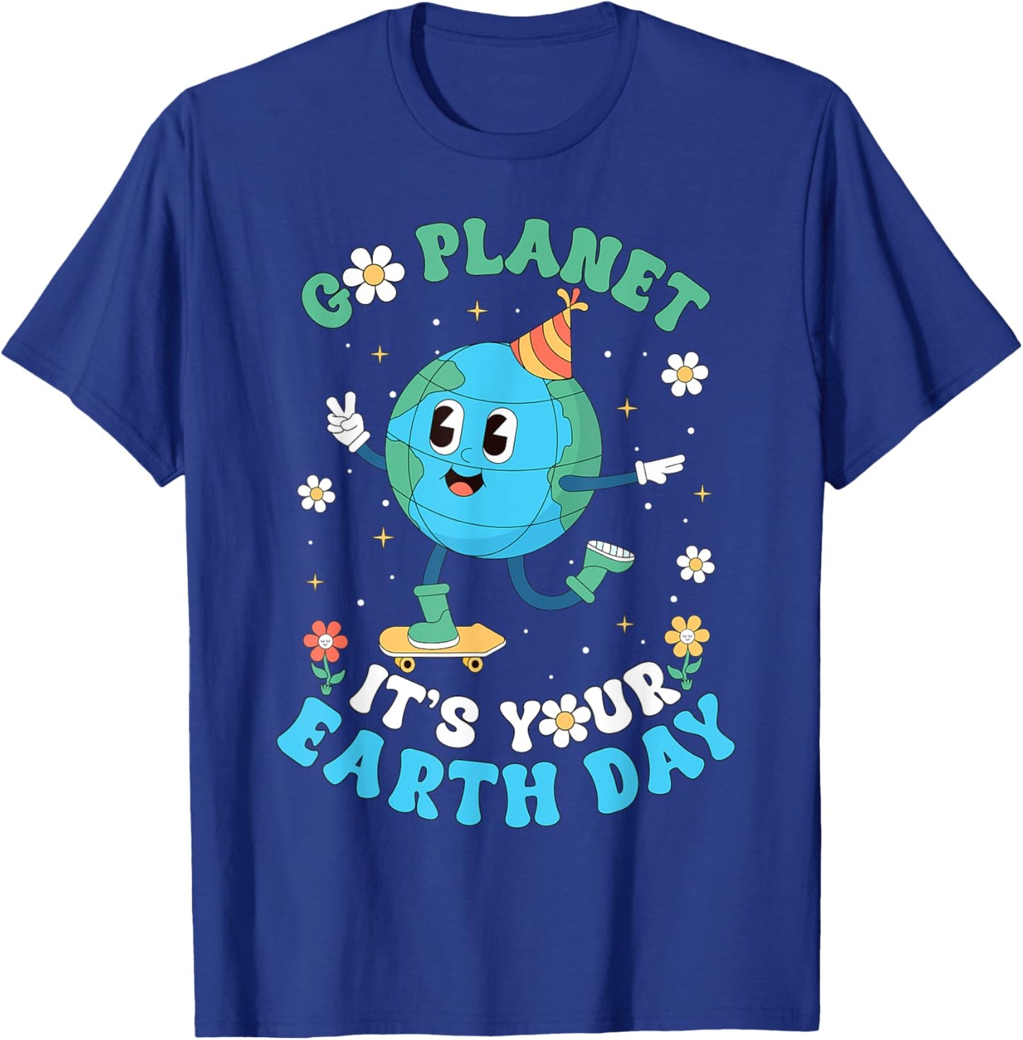 Earth day 2025 Teacher Kids Go Planet It's Your Earth Day T-Shirt - T-Shirt | Royal