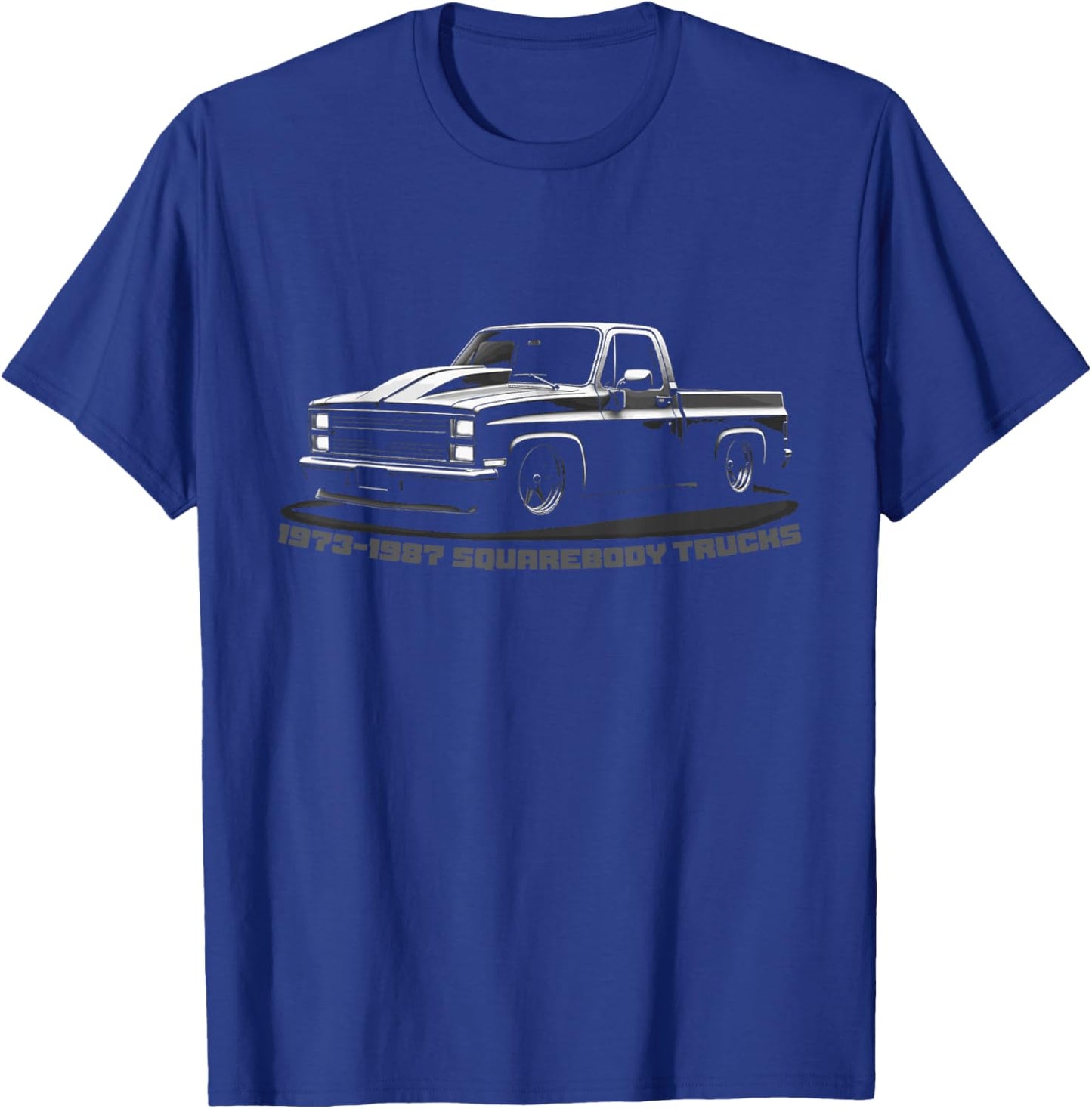 1973-1987 Squarebody Truck Silhouette Square body Truck T-Shirt - T-Shirt | Royal