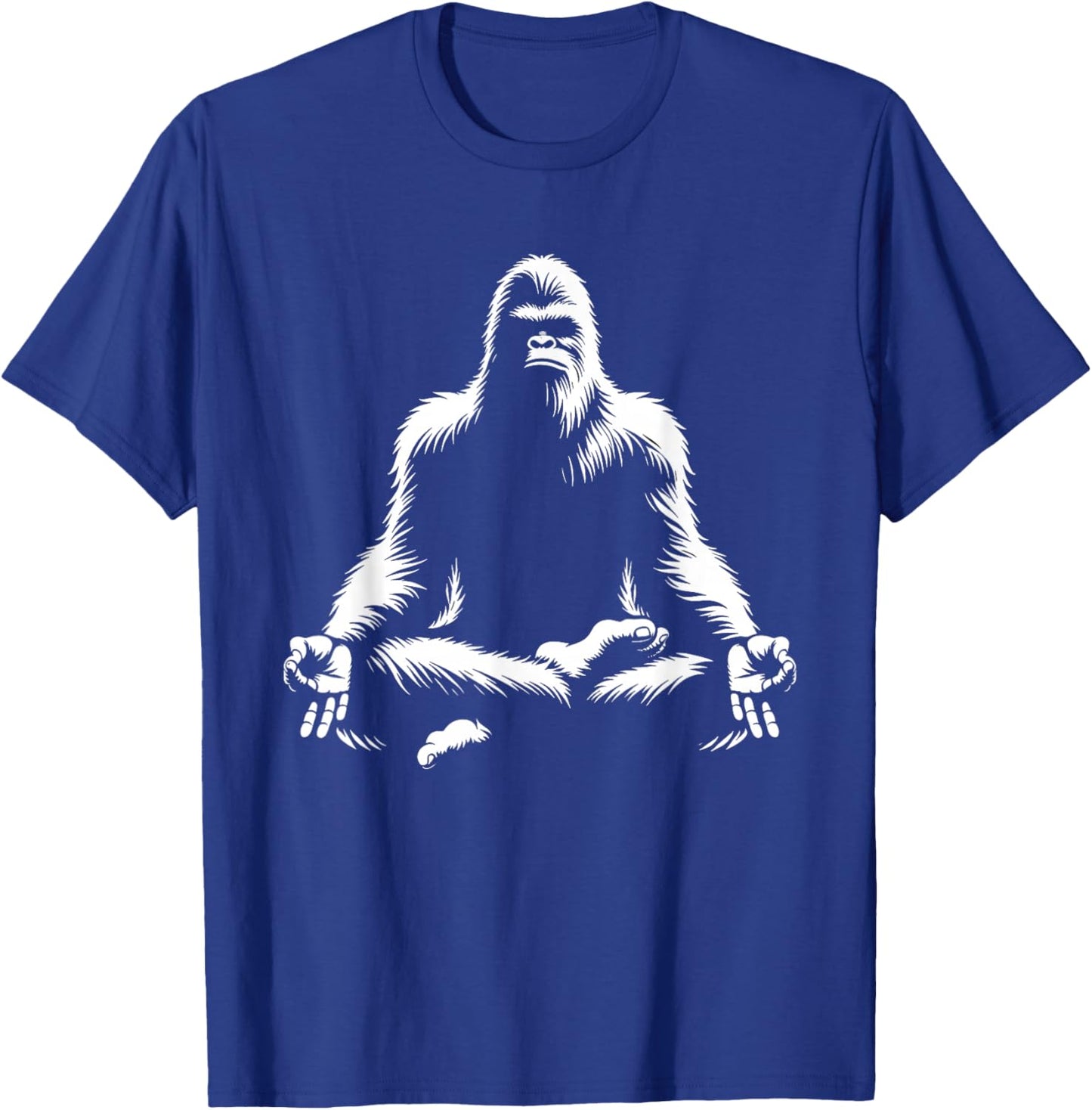 Bigfoot Yoga Pose Sasquatch Meditation T-Shirt - T-Shirt | Royal