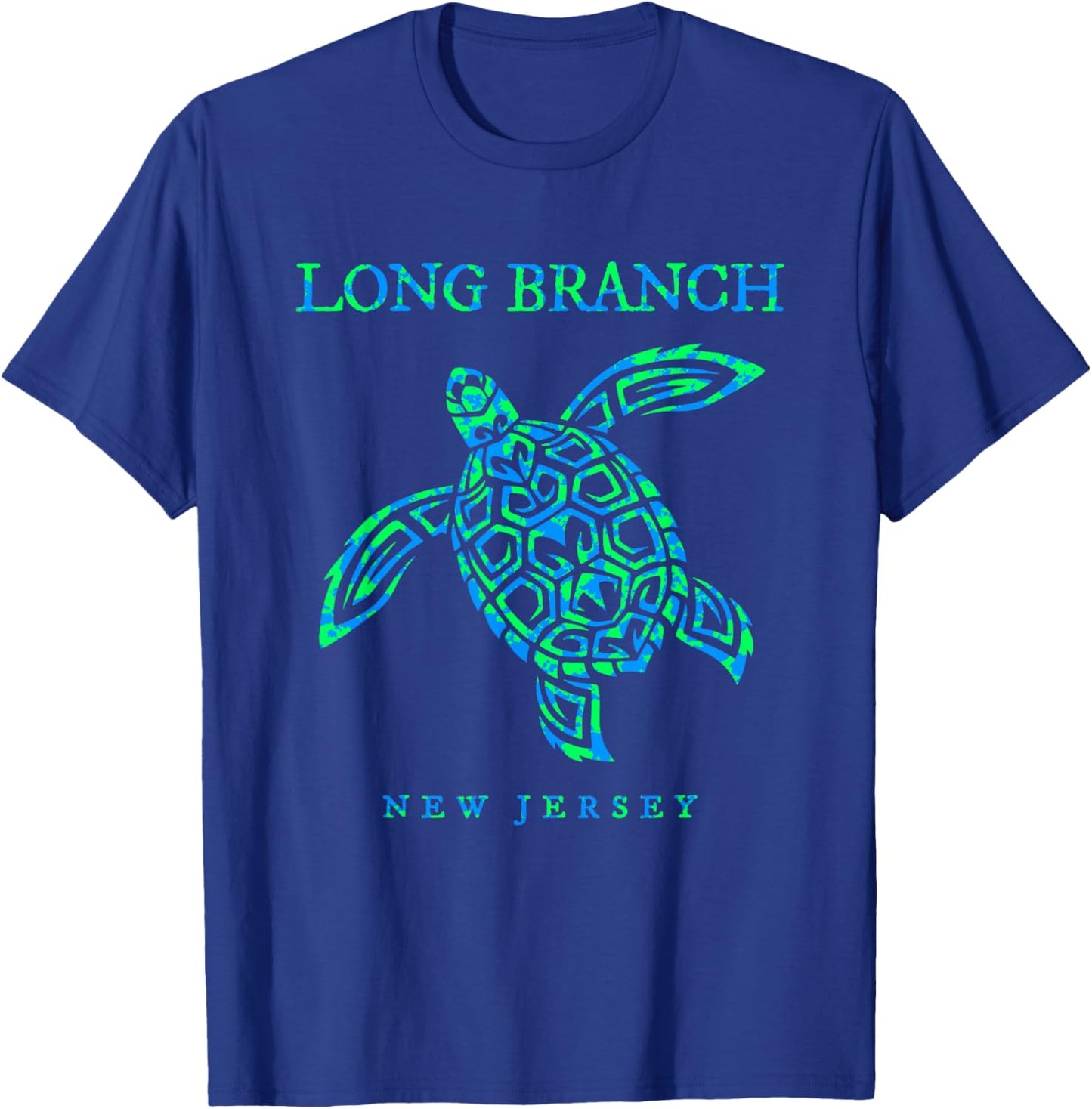 Long Branch New Jersey Sea Turtle Boys Girls Toddler T-Shirt - T-Shirt | Royal